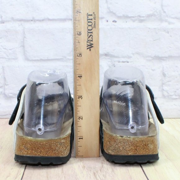 Betula by Birkenstock Black White Leather Open Toe Strappy Sandals Size M 4 L 6 - Picture 6 of 10